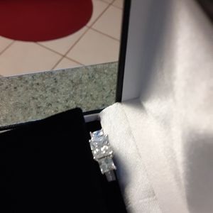 Sterling silver engagement ring